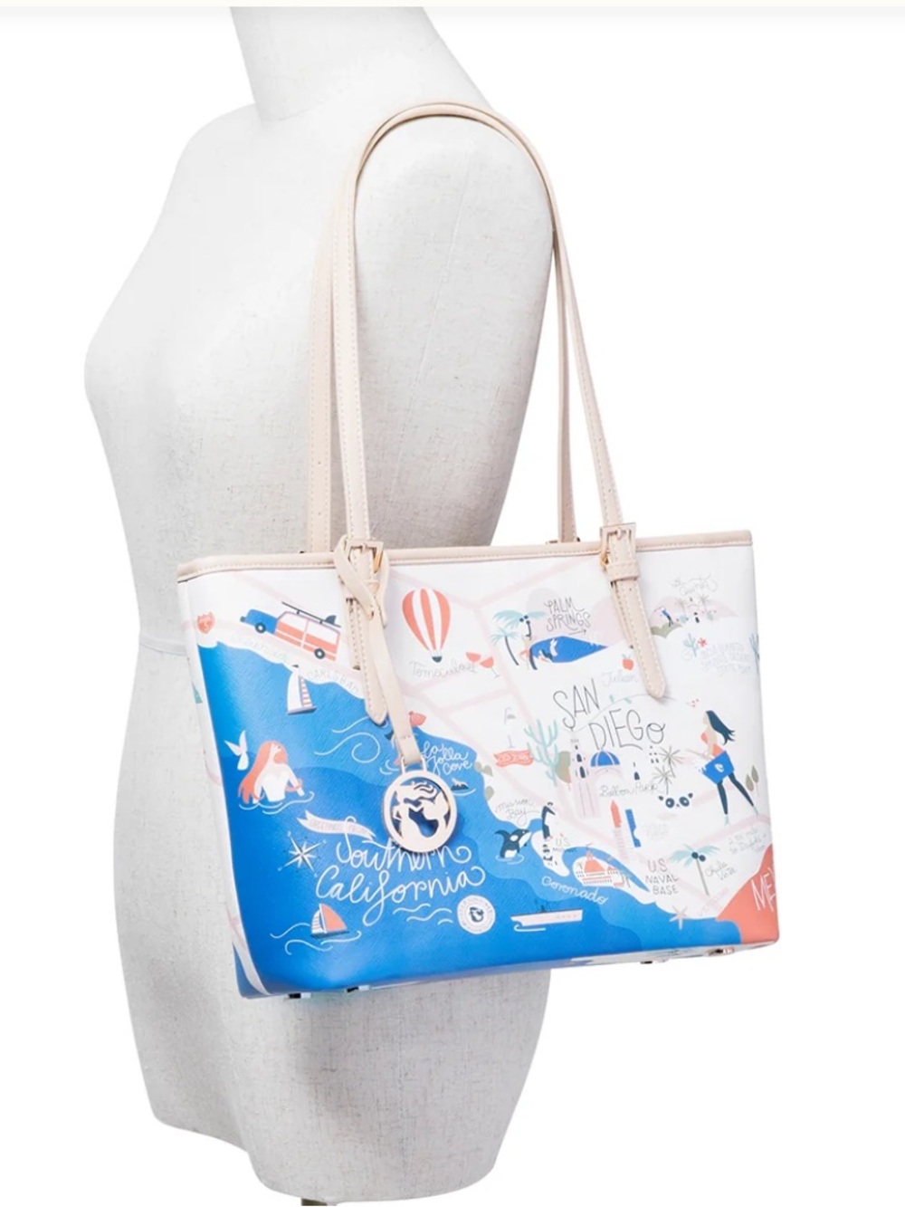 Spartina Southern California Tote with zipper - San Diego, Los Angeles - Picture 6 of 11